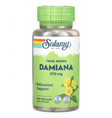 Женское здоровье Solaray, True Herbs, дамиана, 370 мг, 100 растительных капсул