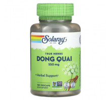 Растительные экстракты и настойки Solaray, True Herbs, Dong Quai, 550 мг, 180 растительных капсул