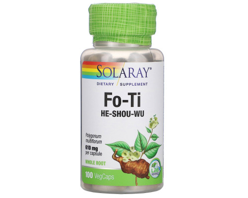 Solaray, Fo-Ti, 610 mg, 100 VegCaps