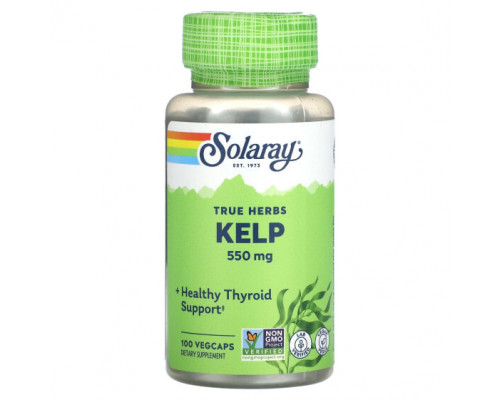Водоросли Solaray, True Herbs, водоросли, 550 мг, 100 растительных капсул Водоросли Solaray, True Herbs, водоросли, 550 мг, 100 растительных капсул