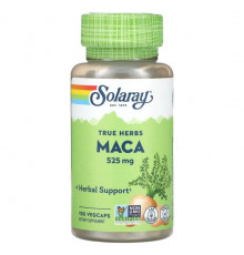 Суперфуды Solaray, True Herbs, мака, 525 мг, 100 вегетарианских капсул