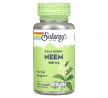 Аюрведа Solaray, True Herbs, ним, 460 мг, 100 растительных капсул