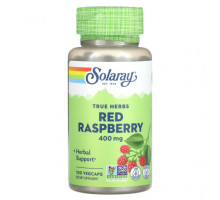 Фрукты и ягоды Solaray, True Herbs, красная малина, 400 мг, 100 вегетарианских капсул