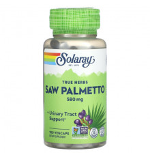 Мужское здоровье Solaray, True Herbs, сереноа, 580 мг, 100 вегетарианских капсул
