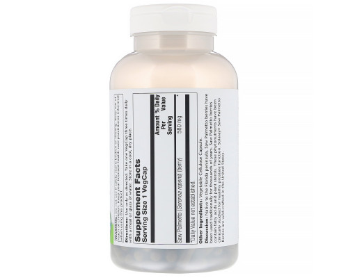 Solaray, Saw Palmetto Whole Berry, 360 VegCaps Solaray, Saw Palmetto Whole Berry, 360 VegCaps
