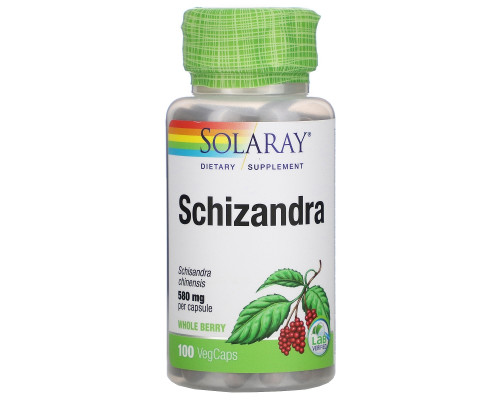 Solaray, Schizandra, 580 mg, 100 VegCaps