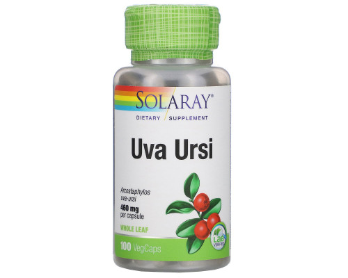 Solaray, Uva Ursi, 460 mg, 100 VegCaps Solaray, Uva Ursi, 460 mg, 100 VegCaps