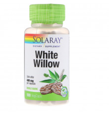 Solaray, White Willow, 400 mg, 100 VegCaps
