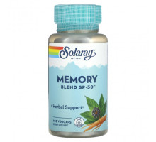Улучшение памяти и работы мозга Solaray, Memory Blend SP-30, 100 VegCaps
