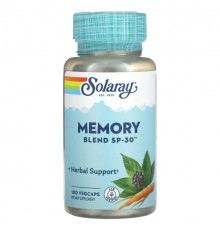 Улучшение памяти и работы мозга Solaray, Memory Blend SP-30, 100 VegCaps