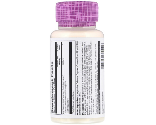 Solaray, Arabinogalactan Leaf Extract, 300 mg, 60 Vegcaps Solaray, Arabinogalactan Leaf Extract, 300 mg, 60 Vegcaps