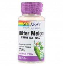Solaray, Bitter Melon Fruit  Extract, 500 mg, 30 VegCaps