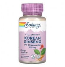 Женьшень Korean Ginseng Vital Extracts, 535 mg, 60 Vegcaps