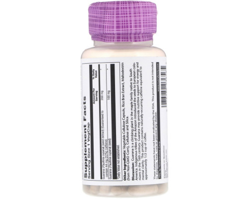 Solaray, Guarana Seed Extract, 200 mg, 60 Vegcaps Solaray, Guarana Seed Extract, 200 mg, 60 Vegcaps