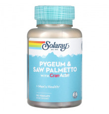 Мужское здоровье Solaray, Pygeum & Saw Palmetto with CranActin, 90 VegCaps