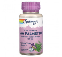 Мужское здоровье Solaray, Vital Extracts Saw Palmetto, 160 мг, 60 мягких таблеток