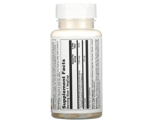Solaray, Dry Form Vitamin A, 25,000 IU, 60 VegCaps Solaray, Dry Form Vitamin A, 25,000 IU, 60 VegCaps