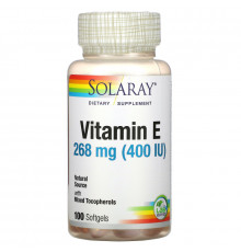 Solaray, Vitamin E , 400 IU, 100 Softgels