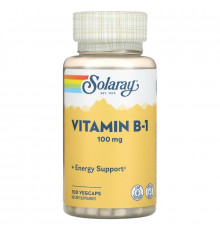 Solaray, Vitamin B-1, 100 mg, 100 VegCaps