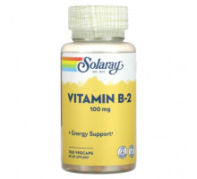 Витамины группы B Solaray, Витамин B2, 100 мг, 100 VEGCAPS