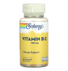 Витамины группы B Solaray, Витамин B2, 100 мг, 100 VEGCAPS