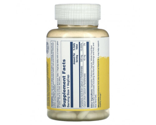 Витамины группы B Pantothenic Acid, 500 mg, 100 VegCaps Витамины группы B Pantothenic Acid, 500 mg, 100 VegCaps
