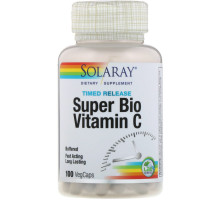 Solaray, Super Bio, буферизованный витамин С, 100 вегетарианских капсул