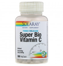 Solaray, Super Bio, буферизованный витамин С, 100 вегетарианских капсул