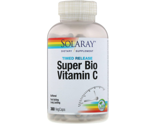 Solaray, Super Bio Vitamin C Buffered, 360 Vegetarian Capsules Solaray, Super Bio Vitamin C Buffered, 360 Vegetarian Capsules