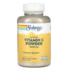 Витамин C Solaray, Buffered Vitamin C Powder, 5,000 mg, 8 oz (227 g)