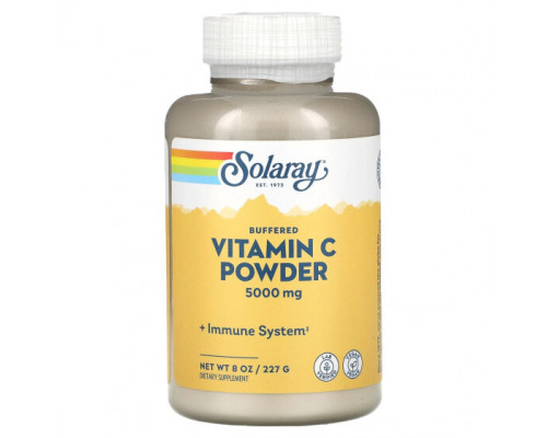 Витамин C Solaray, Buffered Vitamin C Powder, 5,000 mg, 8 oz (227 g) Витамин C Solaray, Buffered Vitamin C Powder, 5,000 mg, 8 oz (227 g)