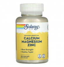 Solaray, Calcium Magnesium Zinc, 100 VegCaps