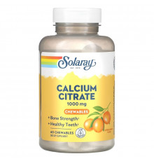 Solaray, Calcium Citrate, Natural Orange, 250 mg, 60 Chewables