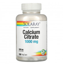 Solaray, Calcium Citrate, 1000 mg, 120 VegCaps