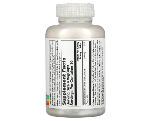 Solaray, Calcium Citrate, 1000 mg, 120 VegCaps Solaray, Calcium Citrate, 1000 mg, 120 VegCaps