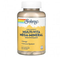 Витаминно-минеральные комплексы Solaray, High Potency Multi-Vita Mega-Mineral, мультивитамины, 120 капсул