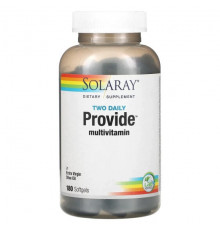 Витаминно-минеральные комплексы Solaray, Two Daily Provide Multivitamin, 180 Softgels