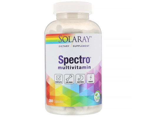 Solaray, Spectro, мультивитамин, оригинальная формула, 360 капсул
