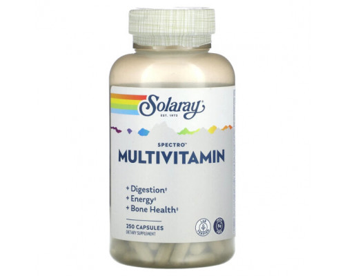 Витаминно-минеральные комплексы Solaray, Spectro Multivitamin, без железа, 250 капсул Витаминно-минеральные комплексы Solaray, Spectro Multivitamin, без железа, 250 капсул