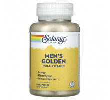 Мужское здоровье Solaray, Мультивитамины для мужчин Golden, 90 капсул