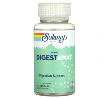 Пищеварительные ферменты Solaray, Super Digest Away`` 60 вегетарианских капсул