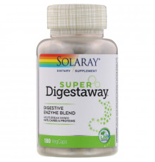 Solaray, Супер Digestaway, 180 капсул