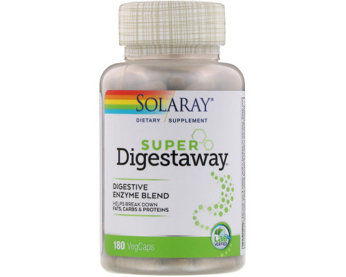 Solaray, Супер Digestaway, 180 капсул Solaray, Супер Digestaway, 180 капсул