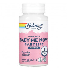 Пребиотики и пробиотики Solaray, Freeze Dried Baby Me Now, порошок Babylife, 3 млрд КОЕ, 71 г (2,5 унции)