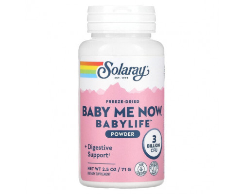 Пребиотики и пробиотики Solaray, Freeze Dried Baby Me Now, порошок Babylife, 3 млрд КОЕ, 71 г (2,5 унции) Пребиотики и пробиотики Solaray, Freeze Dried Baby Me Now, порошок Babylife, 3 млрд КОЕ, 71 г (2,5 унции)