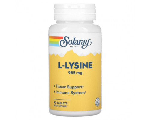Аминокислоты L-Lysine, 985 mg, 90 Tablets (328 mg per Tablet)