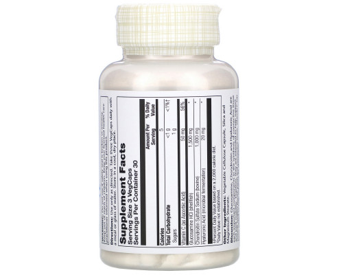 Solaray, Glucosamine Chondroitin Hyaluronic Acid, 1500 mg · 1000 mg · 20 mg, 90 Vegetarian Capsules Solaray, Glucosamine Chondroitin Hyaluronic Acid, 1500 mg · 1000 mg · 20 mg, 90 Vegetarian Capsules