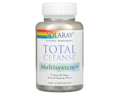Слабительные, диуретики и средства для очищения организма Solaray, Total Cleanse, Multisystem +, 120 капсул Слабительные, диуретики и средства для очищения организма Solaray, Total Cleanse, Multisystem +, 120 капсул