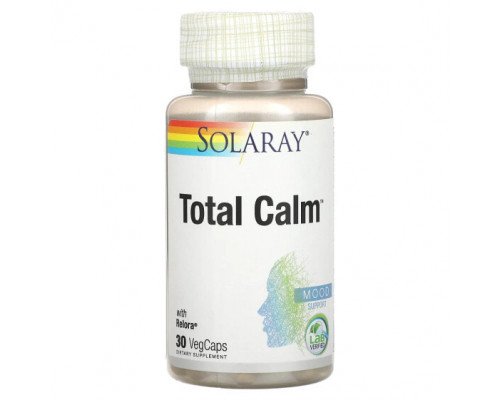 Аминокислоты Solaray, Total Calm with Relora, 30 растительных капсул Аминокислоты Solaray, Total Calm with Relora, 30 растительных капсул