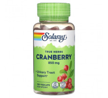 Фрукты и ягоды Solaray, True Herbs, клюква, 425 мг, 100 растительных капсул